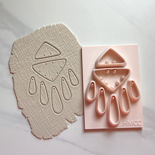 All-In-One Polymer Clay Cutter with Hole Punch | Statement Earrings | E-123