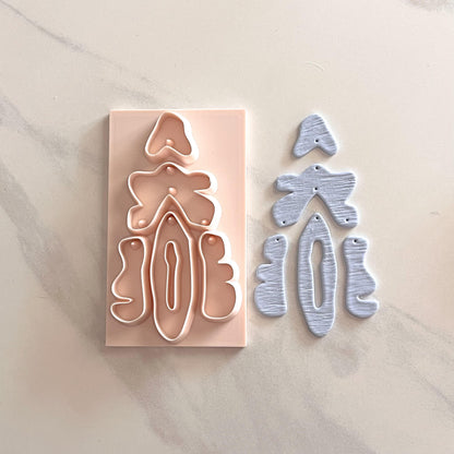 All-In-One Polymer Clay Cutter and Hole Punch | Statement Earring Cutter | E-49