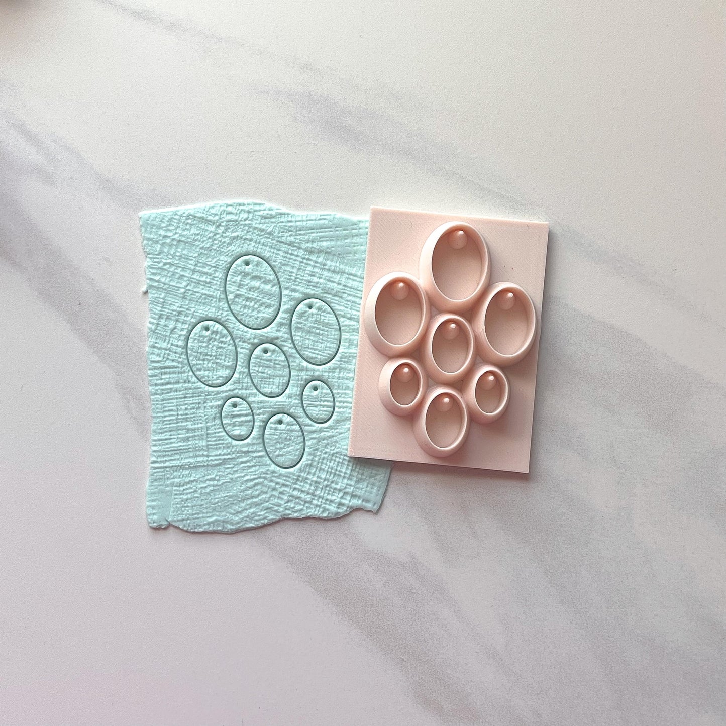 Oval Polymer Clay Cutter | Bead & Earring Hole Punch Tool