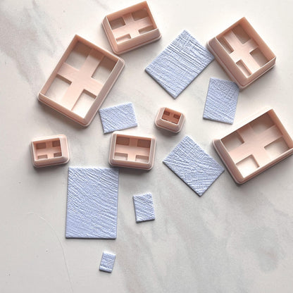 Rectangle Polymer Clay Cutters – Set of 7 Sizes (0.5” to 2”)