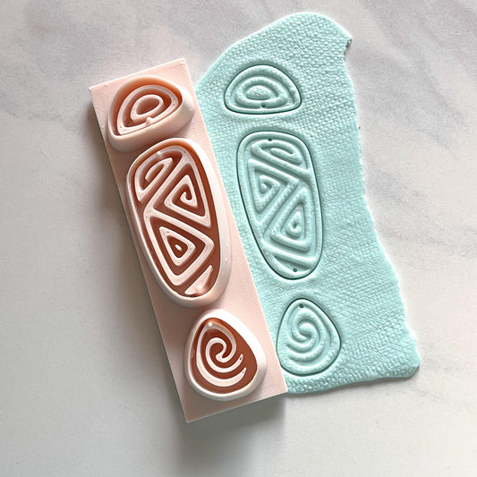 Spiral Stack All-In-One Polymer Clay Cutter | Statement Earrings | E-13