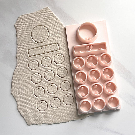 All-In-One Polymer Clay Cutter & Hole Punch Tool | Statement Earrings | U-1