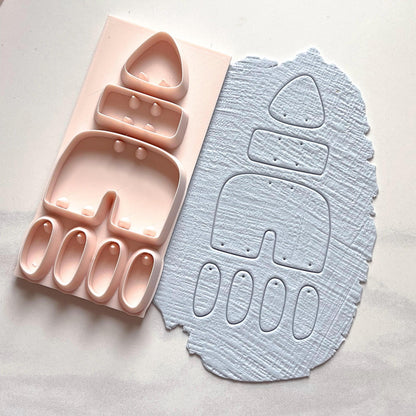 All-In-One Polymer Clay Cutter and Hole Punch | Statement Earrings | E-39