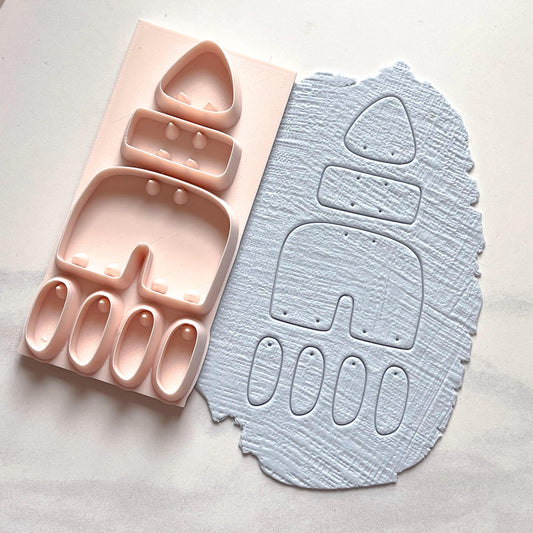 All-In-One Polymer Clay Cutter and Hole Punch | Statement Earrings | E-39