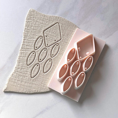Diamond Drop All-In-One Polymer Clay Cutter and Hole | Statement Earrings | E-5