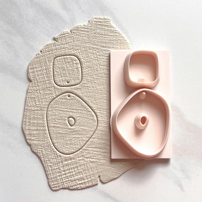 All-In-One Duo Polymer Clay Cutter & Hole Punch Tool | Statement Earrings | D-19
